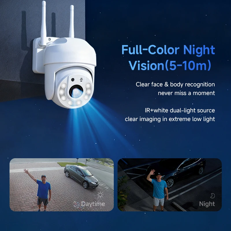8MP 4K Speed Dome Auto Tracking PTZ Camera Outdoor Wireless WiFi IP Cam with 5MP Option Smart Home CCTV Surveillance Monitor 4