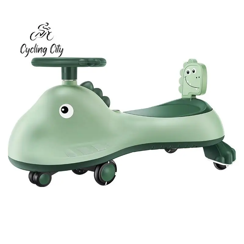 Cycling City Children's Twist Car Anti-rollover Universal Wheel Scooter Children's Small Dinosaur Toy Car With Music Swing Yo