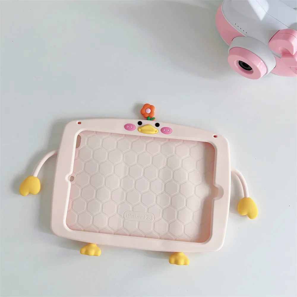 Children's Shockproof Silicone Cartoon Chicken Tablet Cover