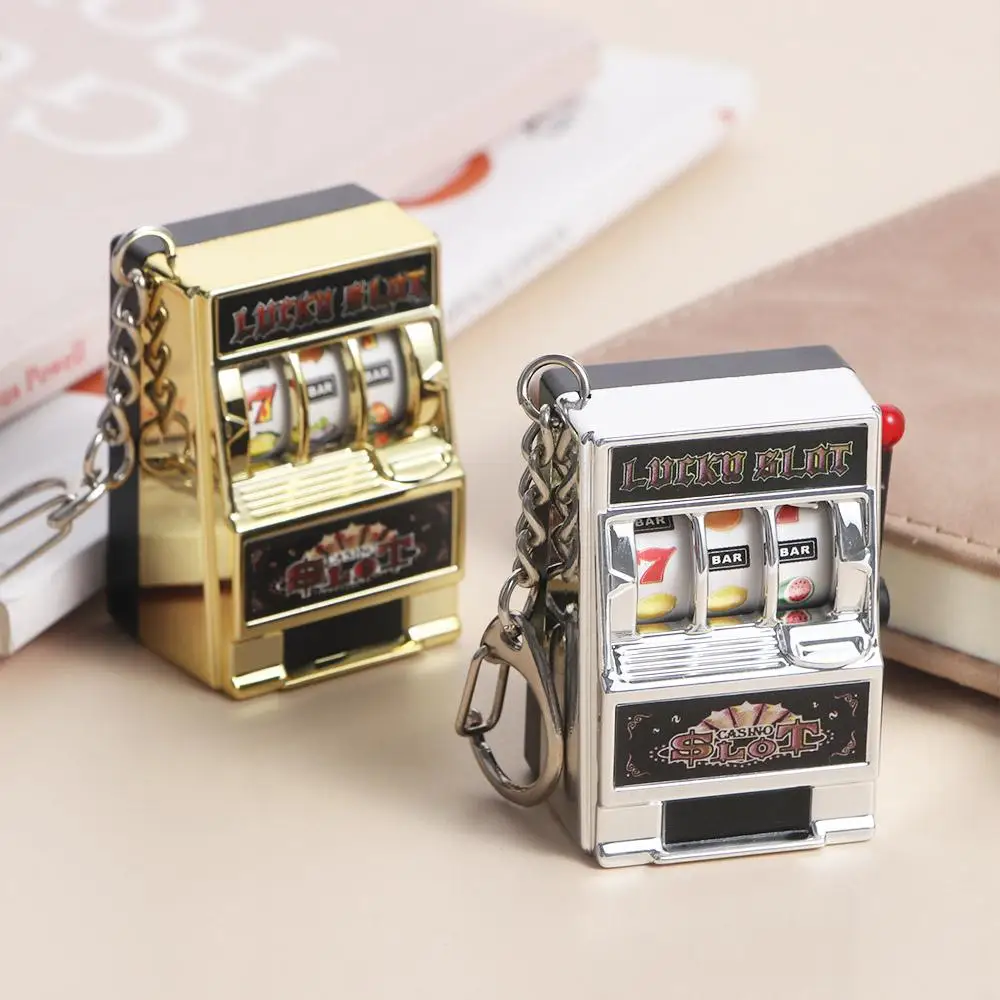 Toys for Children Funny Games Educational Toy Fruit Machine Lucky Jackpot Keyrings Safe Machine Slot Machine Key Chains