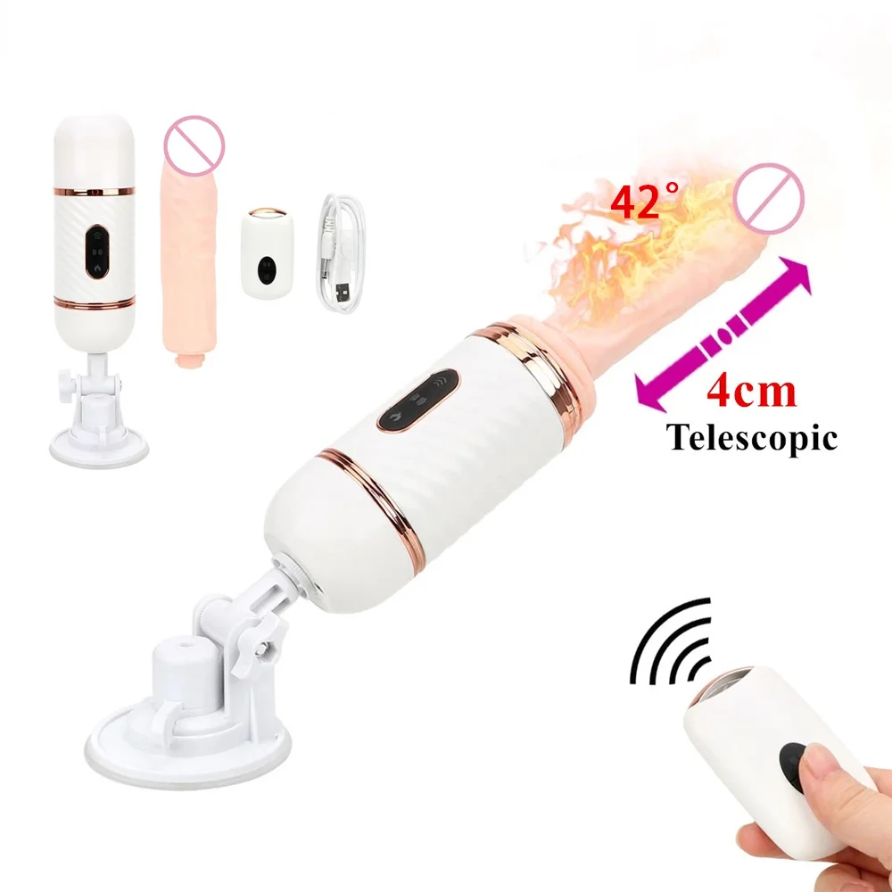 Wireless Remote Female Full Automatic Telescopic Sex Machine Vibrator For Women With Big Dildo Penis Masturbator Adult Sex Toys - Vibrators