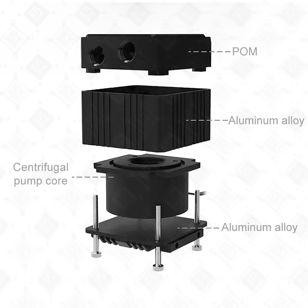 Zemod-bomba de Água Circulante Refrigerada a Água Silenciosa 650l h Suporta Armadura Metálica Pwm Tampa Superior Pom Mod Pu-eg4 - Imagem 4