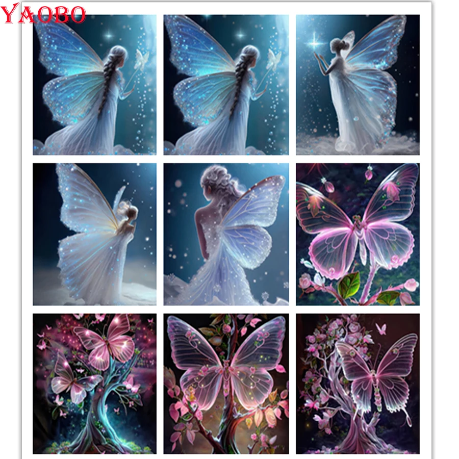 Buy 5D DIY Diamond Embroidery Colorful Butterfly Diamond Painting Cross  Stitch Full Drill Rhinestone Mosaic Multi-picture Online in India 