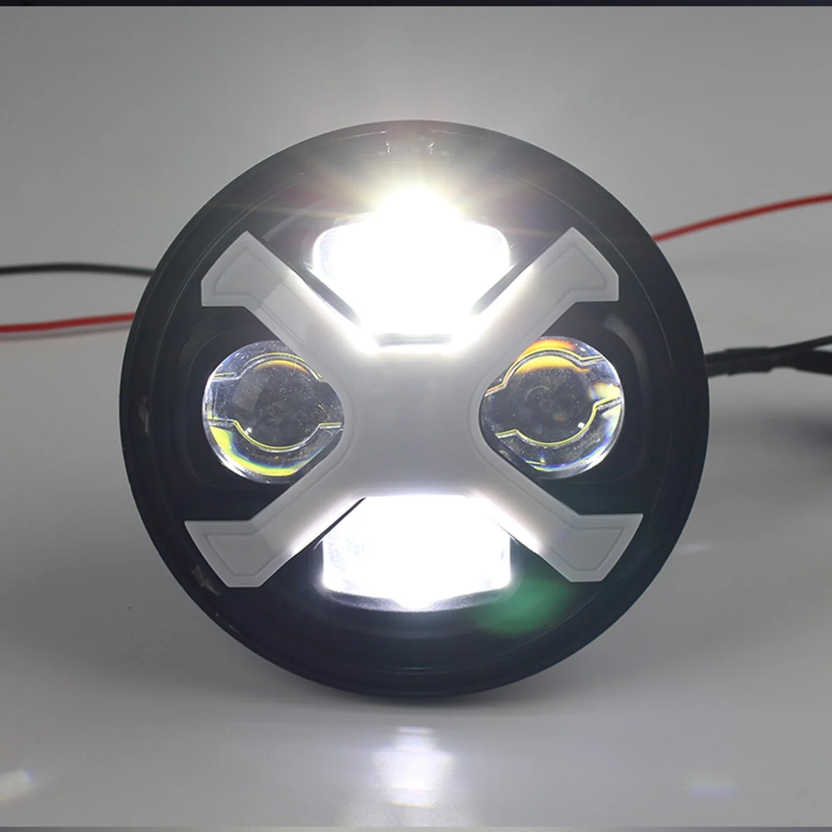 Motorcycle 5.75 Inch Round Led Headlight 40W Sportster Iron 883 Street Rod Street Bob Softail