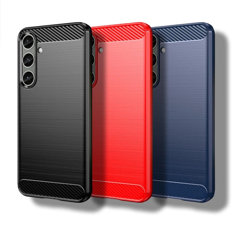 Per Samsung Galaxy S24 Plus Custodia Per Samsung S24 Plus Cover Paraurti In Silicone Antiurto In Fibra Di Carbonio Per Samsung Galaxy S24 Ultra