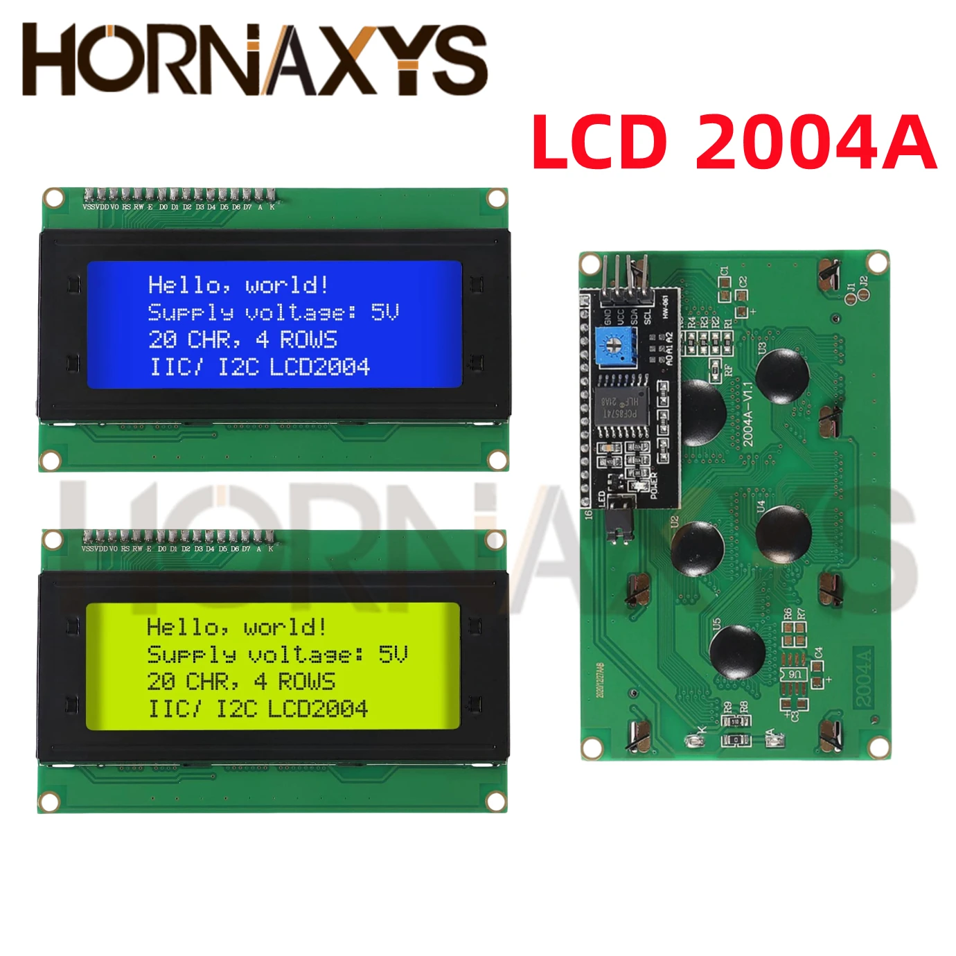 Lcd2004-I2c-Lcd2004-20X4-2004a-Blauw-Groen-Scherm-Karakter-Lcd-Iic-Seri ...