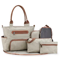 7pcs Nappy Changing Bag Set,Multifunction Mummy Tote Bag Baby Changing Bag Shoulder Handbag Travel Diaper Bag 1