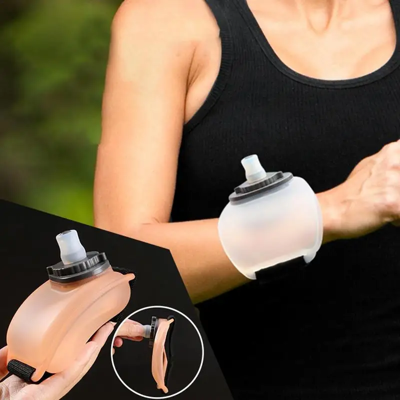 

200ml Sport Wrist Water Bottle Silicone Mini Running Kettle Wrist Storage Bag Hydration Pack Leak-proof Outdoor Wrist Flask