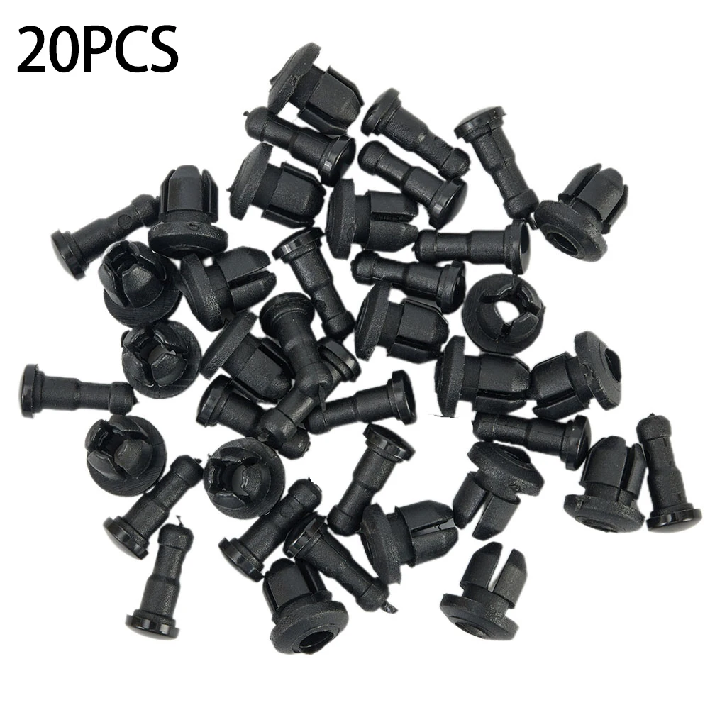 

Panel Clips Fairing Clips Push Pry 11mm Head Dia 20pcs 8mm Hole Black Nylon Replace For Honda Blackbird CBR1100