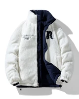 Men Jackets and Coat for Winter Fleece-Lined Thick Warm Corduroy Solid Color Reversible Both Side Can Wear Stylish Outwear 1