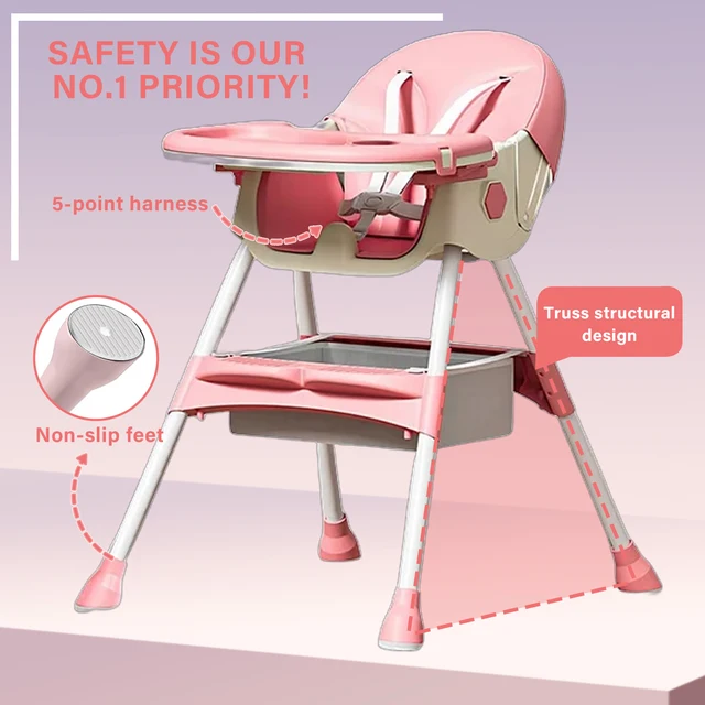 4-in-1 Foldable High Chair 5