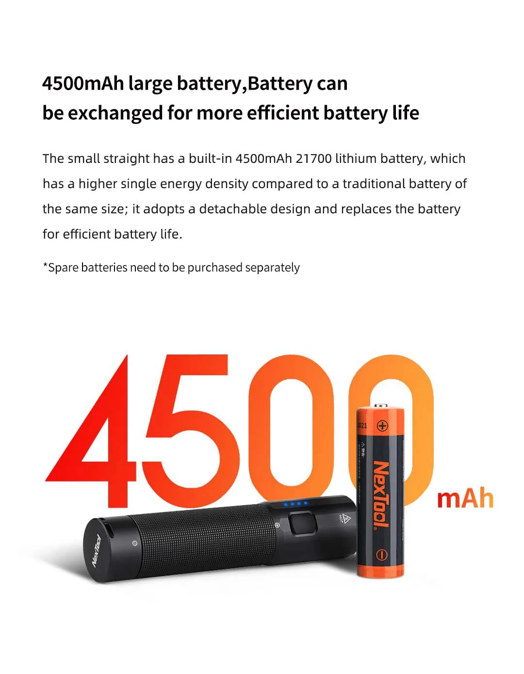 Xiaomi Nextool Outdoor Strong Light Straight Flashlight