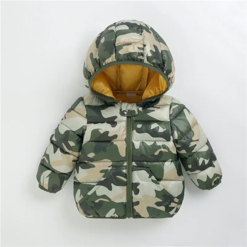 Cute Baby Girls Winter Clothes Kids Light Down Coats with Ear Hoodie Spring Girl Jacket Toddler Children Clothing for Boys Coat