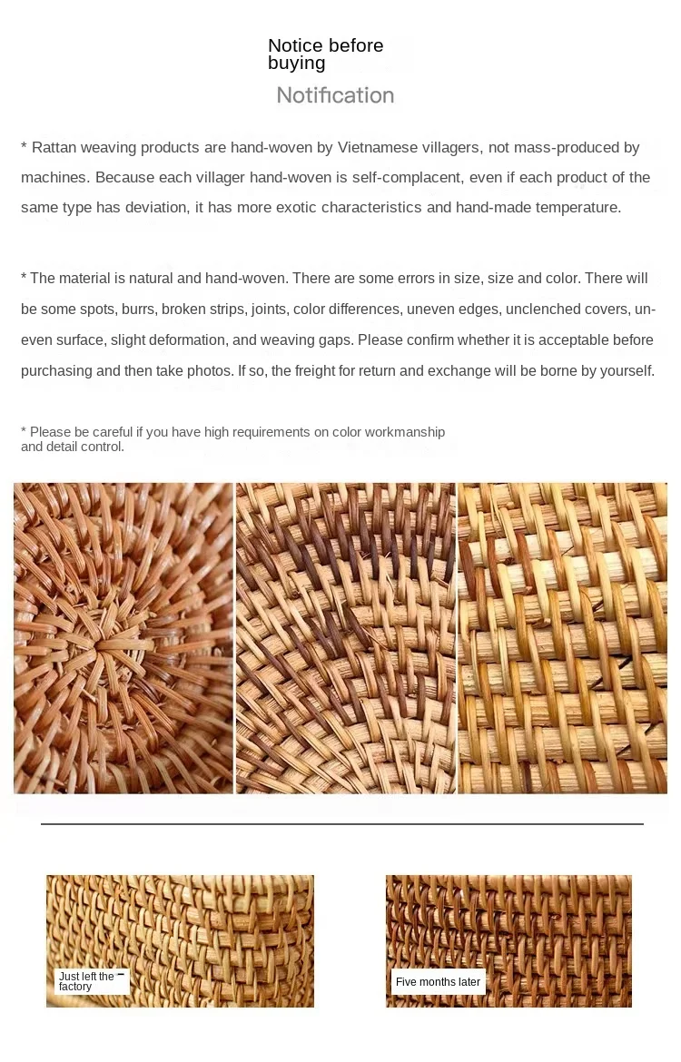 Hand-Woven Round Rattan Basket 3 | Hand-Woven Round Rattan Basket 7