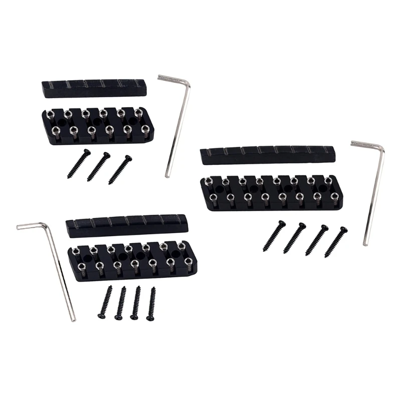 

831C Electric Guitar Lock Nut Metal Bone Guitar String Locking Nut 6/7/8 String