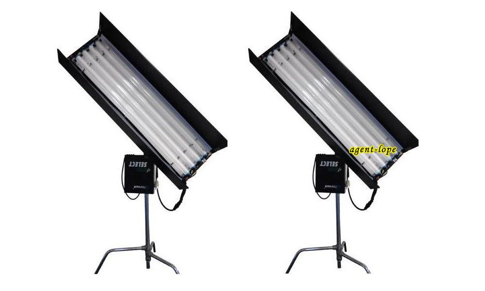 

2 Kits x 300W 4ft 4bank select Fluorescent Light + E Ballast 100% flicker free for Video Studio