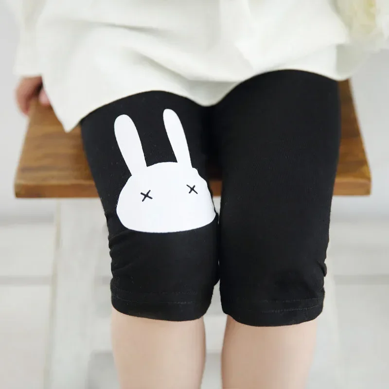 Summer Girls Leggings Children Casual Knee Pants Elastic Cotton Candy Color Kids Capris Girl Skinny Pants
