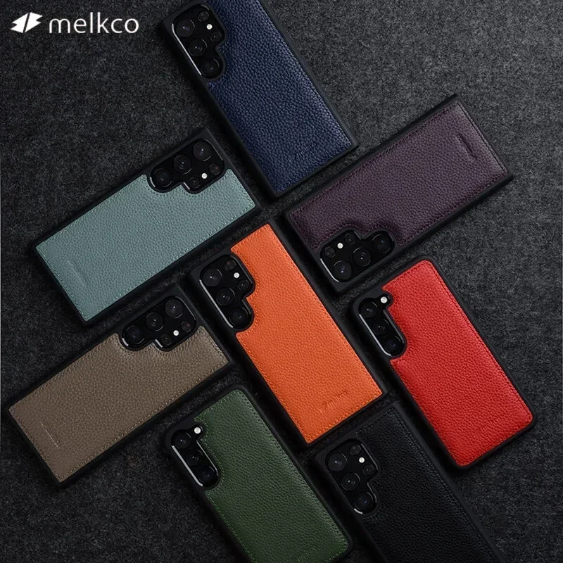 Premium Genuine Leather Phone Case - Luxury Cowhide Business Back Cover