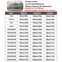 1pc 6-Sided Waterproof Mattress Protector, Dustproof Mattress Encasement with Zipper, Soft & Comfortable Mattress Cover 5