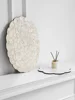 AhunderJiaz Light Luxury Natural Shell Tray Dining Table Insulating Mat Desktop Organizer Flower Trimmed Decorative Placemats 4