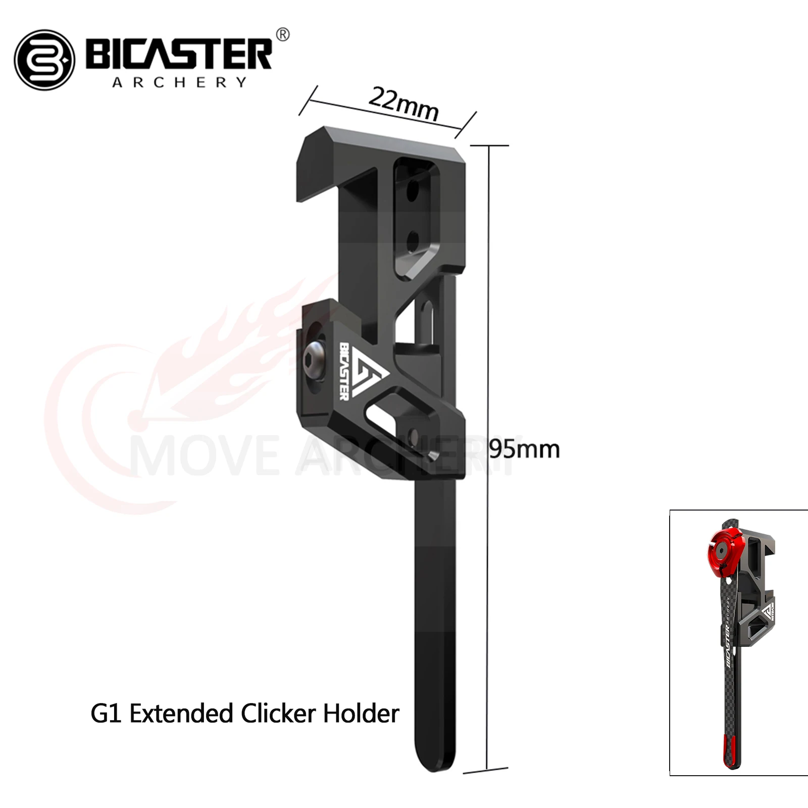 

Archery Extended Sight Clicker Holder BICASTER G1