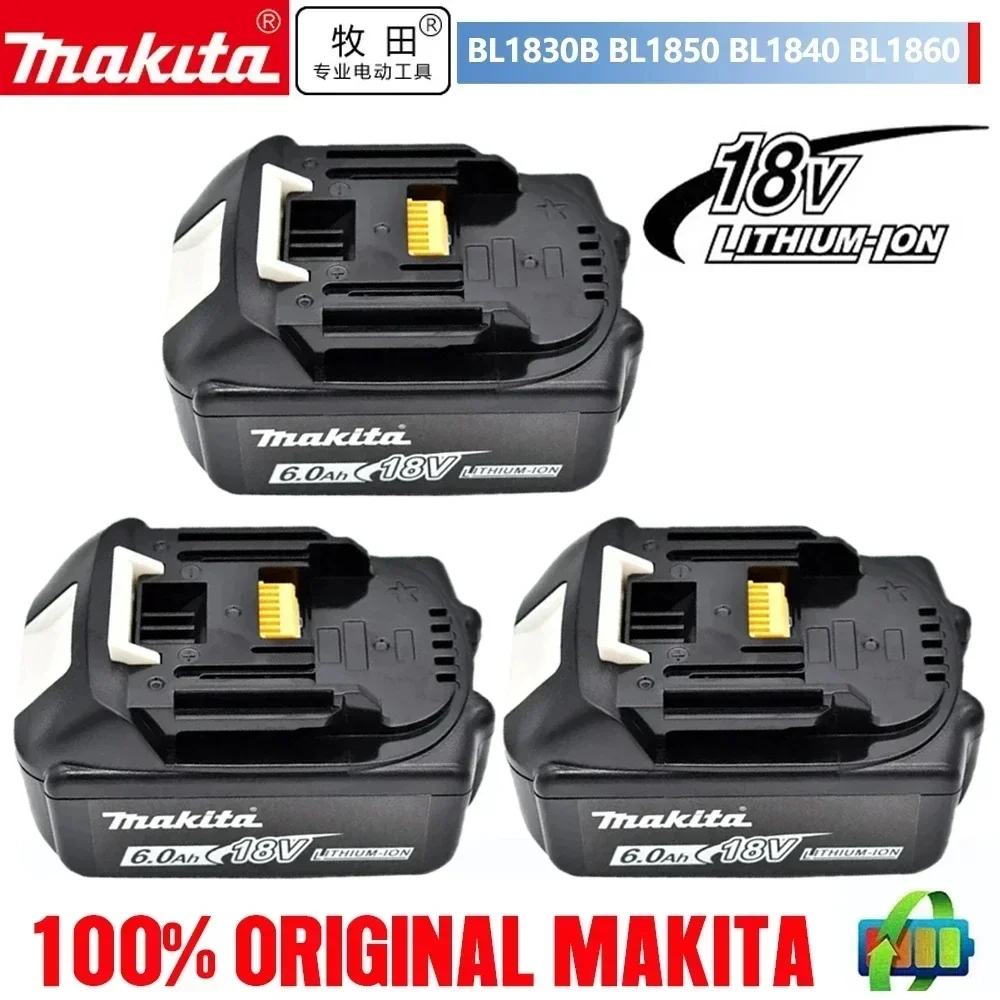 Оригинальный Makita 6Ah/5Ah/3Ah Makita 18V аккумулятор BL1830B BL1850B BL1850 BL1840 BL1860 BL1815 сменный литиевый аккумулятор