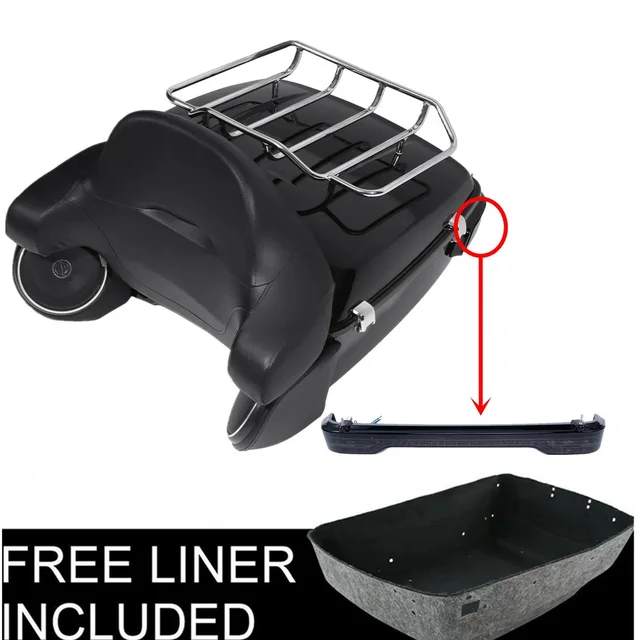 Motorcycle King Pack Trunk Backrest Rack Light Speakers For Harley Davidson Tour Pak Touring Electra Glide 2014-2024 2
