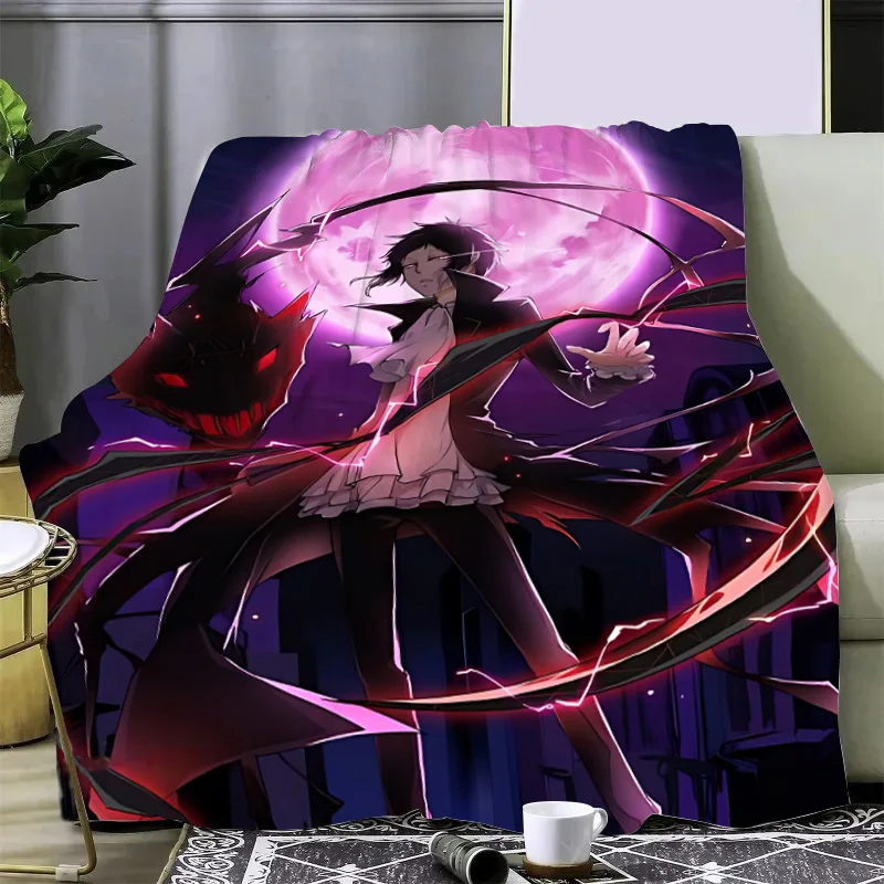 Anime Bungo Stray Dogs Printed Blanket Picnic Blankets Warm Blanket Soft and Comfortable Blanket Home Travel Birthday Gift 5