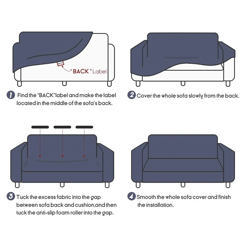 Sofa Cover For Living Room Thick Jacquard Elastic All-Inclusive Couch Cover Stretch L-shaped Corner Sofa Slipcovers 1/2/3/4Seate 6