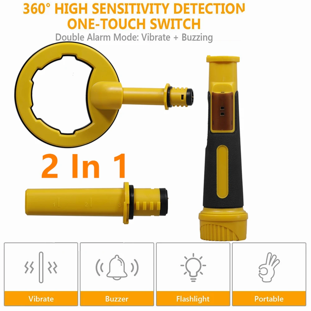 2 in 1 60m Underwater Metal Search Detector Pulse Pinpointer Induction Diving Treasure IP68 Waterproof Handheld