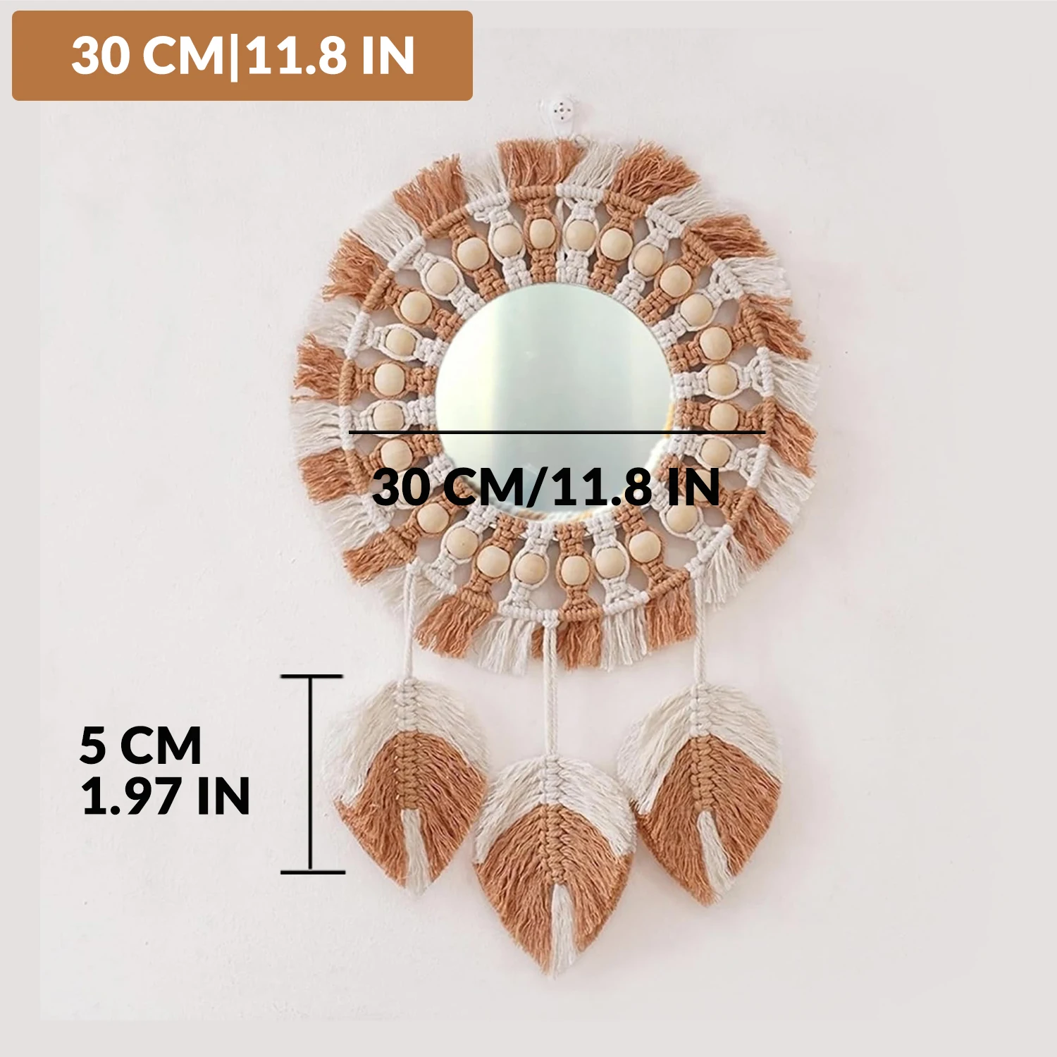 Brown-white 30CM