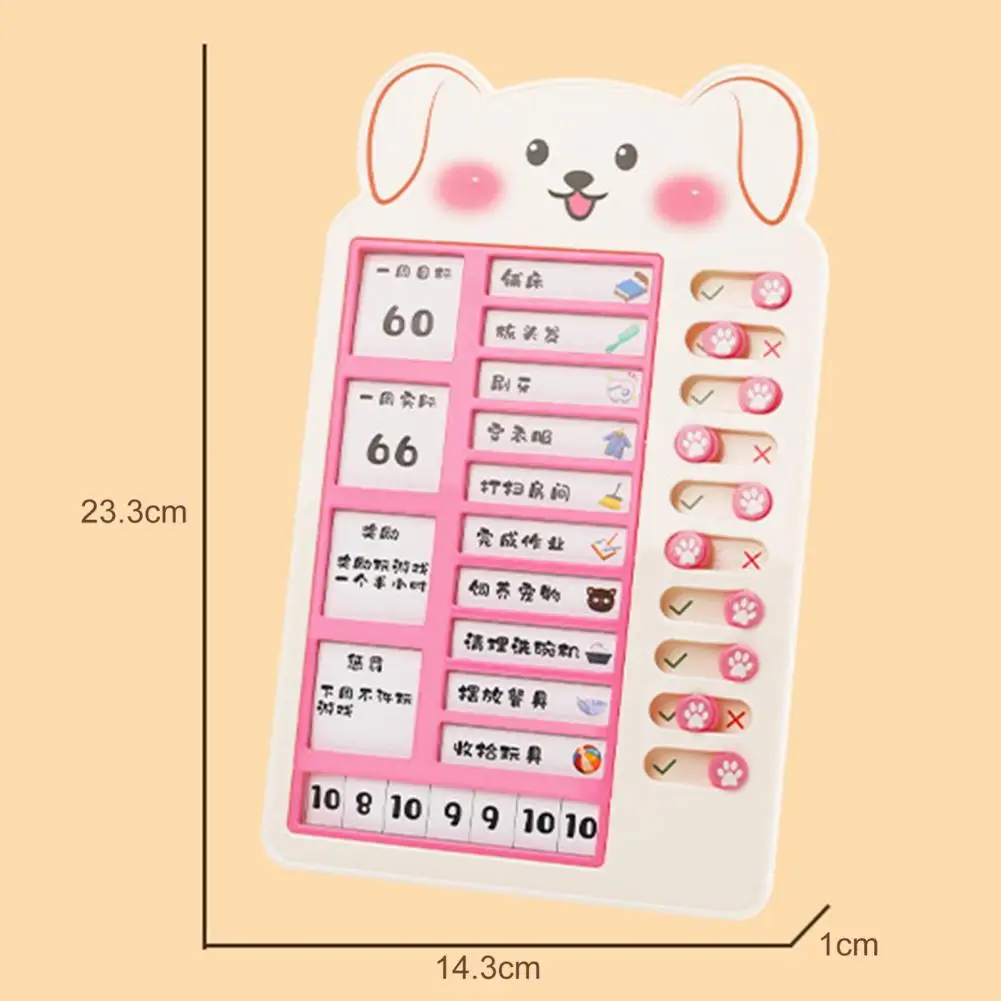 Kids Self-discipline Puncher Replaceable Paper Time Management 13 Sheets Cards Student Schedule List Notepad School Accessory self discipline punch card