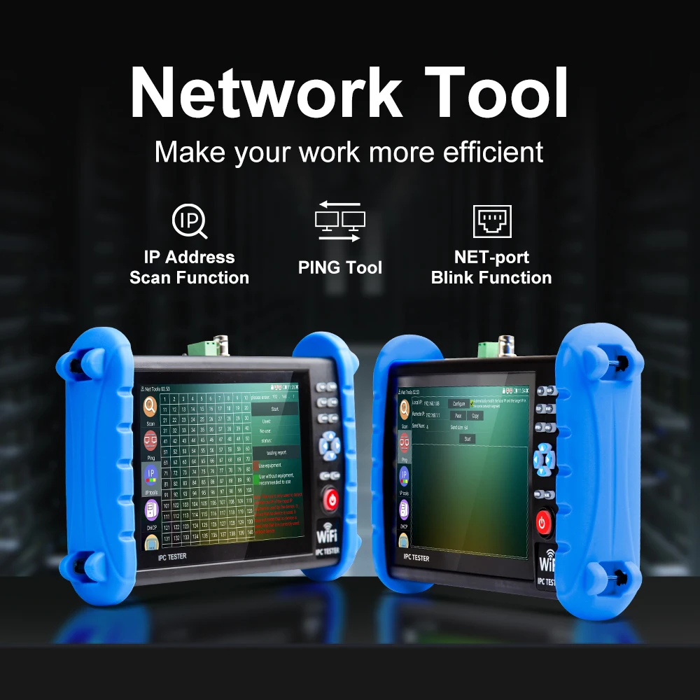 Portable Monitor NF-722 CCTV Tester IP Camera AHD Mini Monitor 4K HDMI VGA IPC Tester PoE Portable Monitor CFTV Camera Cable Testing IPC722 ATCHS