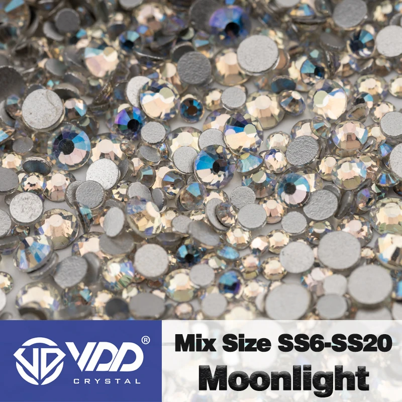 VDD Großhandel Mix Größe SS6-SS20 Hochwertige Glas Strass Kristall Flatback Glitter Steine Nail Art DIY Handwerk Dekorationen – Detail 34