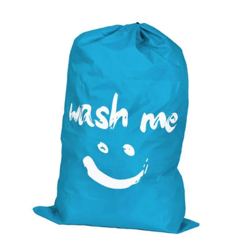 

Nylon Laundry Bag Travel Storage Organizer Pouch Hamper Wash Machine Washable Dirty Clothes Drawstring Large Capacity