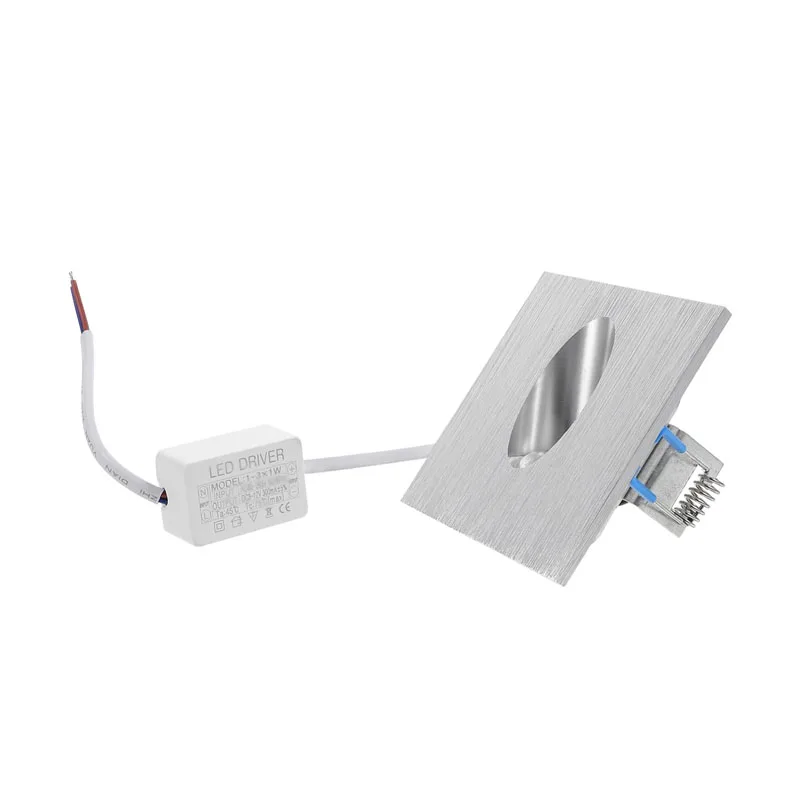 매입형 LED 벽 램프, 계단 케이스 조명, AC85-265V 계단 램프, 복도 조명, 실내 벽 풋라이트, DC12V 원형 사각형, 3W