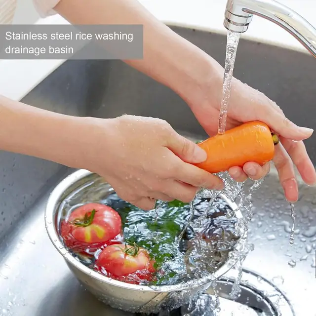 Stainless Steel Rice Washer Strainer Bowl: A Durable and Versatile Kitchen Essential