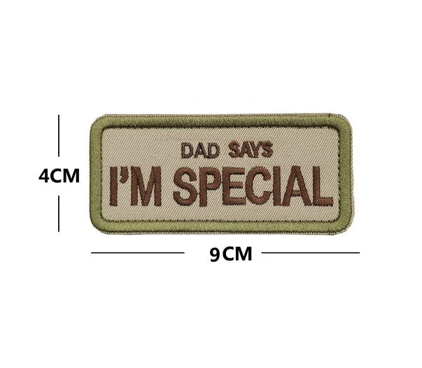 Gestickter Aufnäher „Mama Dad Says I'm Special“-Aufnäher, lustiges Motorrad, taktische Armee, Airsoft-Aufnäher, Stickerei-Applikations-Aufnäher – Detail 8