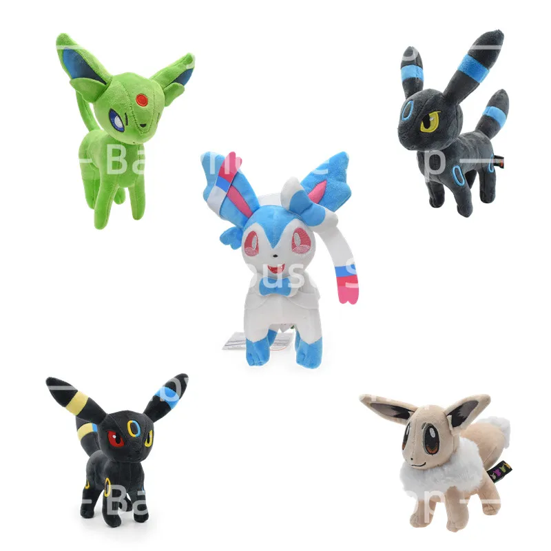 5 Stili Shiny Eevolutions Pokemon Peluche Shiny Umbreon Espeon Sylveon Umbreon Eevee Bambola Di Pezza Personaggio Dei Cartoni Animati Classico