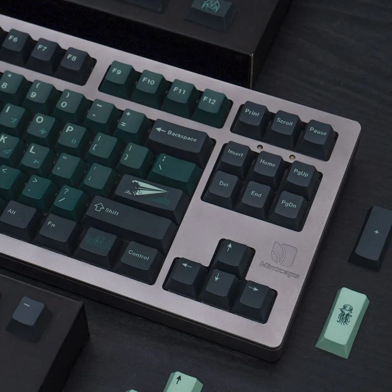 MX 스위치 기계식 키보드용 GMK Terror 아래 키캡, 체리 프로파일 23/129 키 PBT 소재, 맞춤형 DYE-SUB 키캡