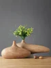 Modern Line Stripe Resin Vase Flower Arrangement Dried Flower Imitation Wood Vase Bookcase Desktop Decoration Crafts Furnishings 1