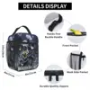 Robot Murder Drones Insulated Lunch Bag Cooler Bag Meal Container Uzi Doorman Horror High Capacity Lunch Box Tote Office Travel 6