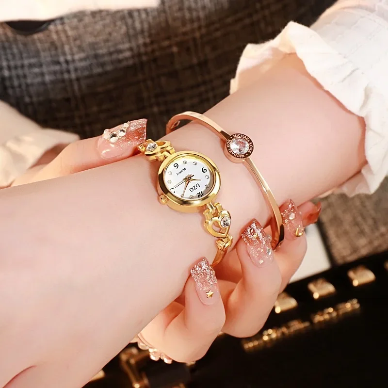 Women Heart Bracelet Watch Rose Gold Quartz Watch Wristwatch Dress Casual Gift Accessories women watches