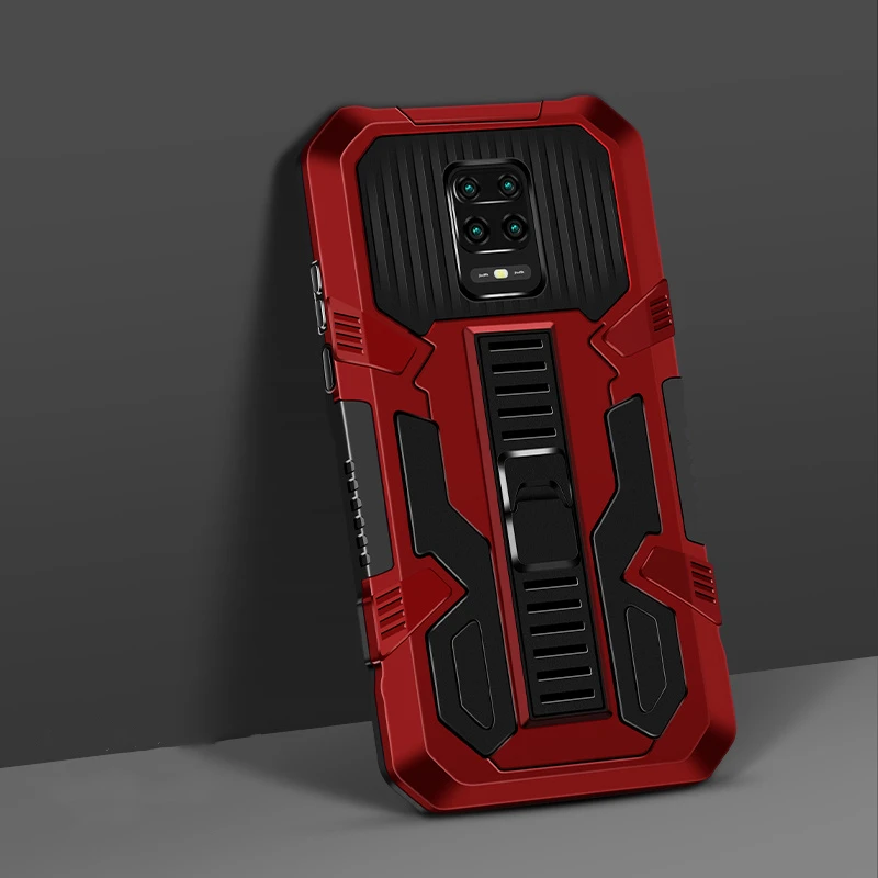 

Anti-fall Phone Case For Xiaomi Redmi Note 9S 9T 9 Pro Max Luxury Armor Shockproof Stand Case for Redmi 9 Power 9A 9C Back Cover