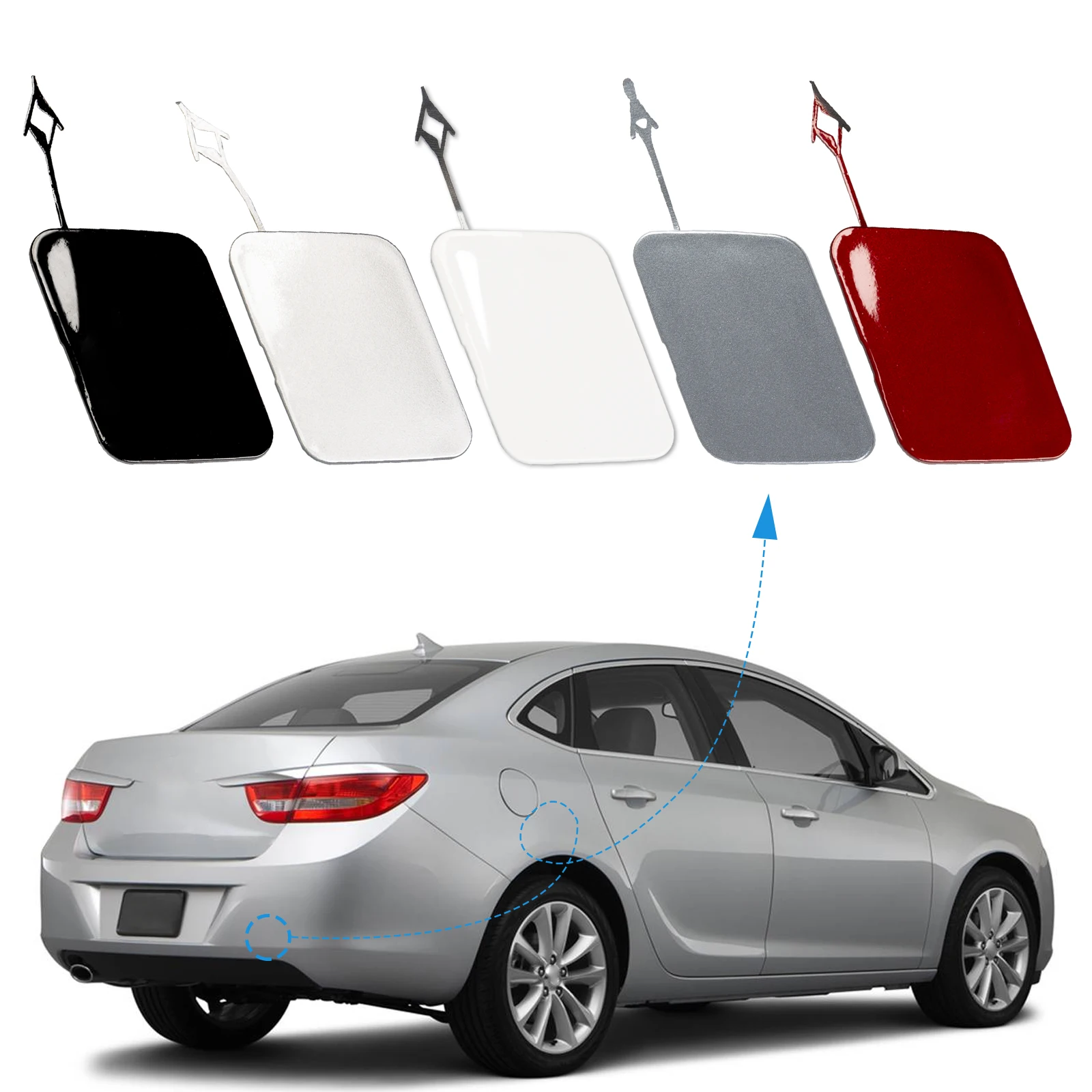 

Rear Bumper Tow Hook Cover Cap Towing Eye For Buick Verano Accessories 2012 2013 2014 2015 2016 2017