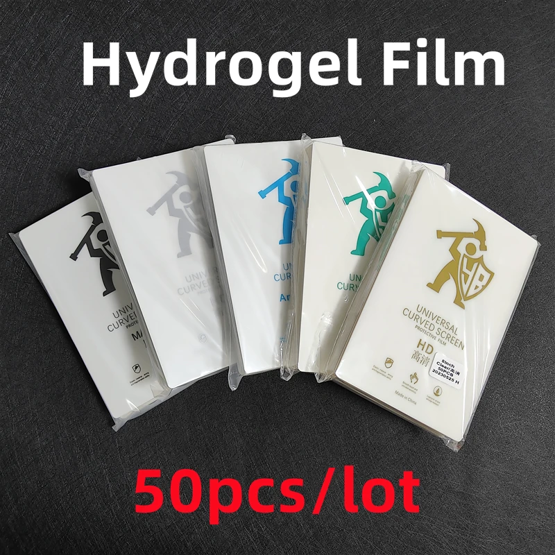 50PCS TPU Flexible Hydrogel Film Universal Straight Curved Screen Protector Film Cut Machine Mobile Phone Screen Protective Film