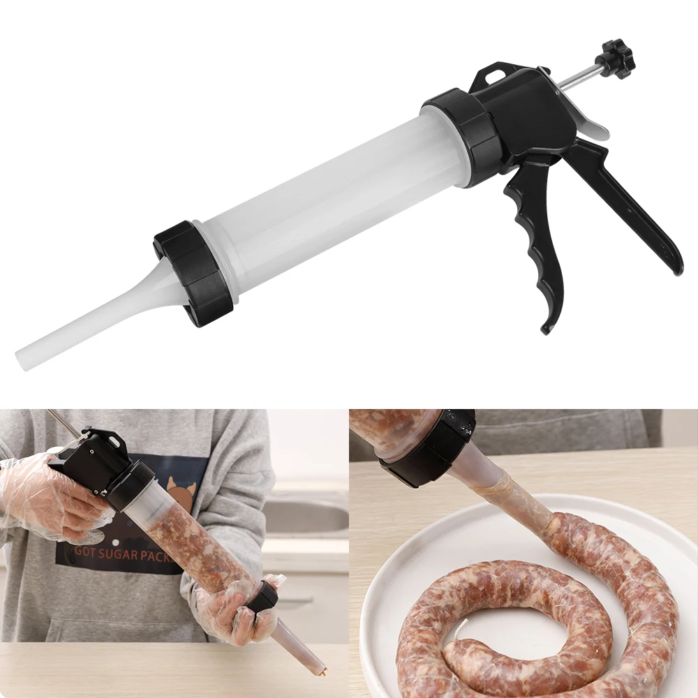 Sausage stuffer 1set Homemade Sausage Meat Fillers Machine Gadgets Kitchen Tools Syringe Manual Maker