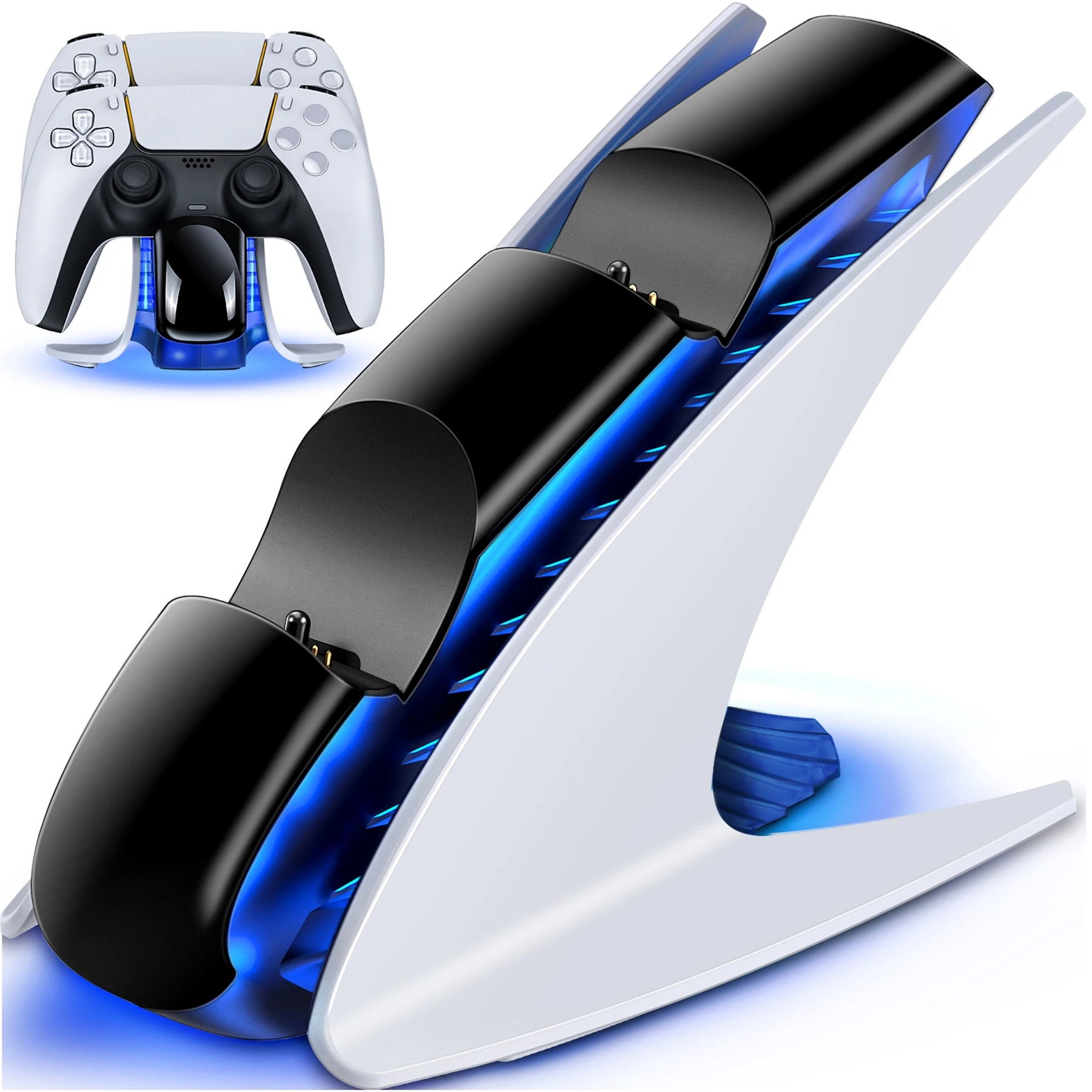 Dual Controller Charger For PS5 Charging Dock Station For Playstation 5 Dualsense Controllers with USB C Cable