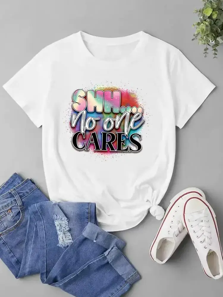 

Watercolor Sweet 90s Trend 90s Graphic T-shirts Print Short Sleeve Clothing Tee Top Fashion O-neck T Shirt Women Clothes