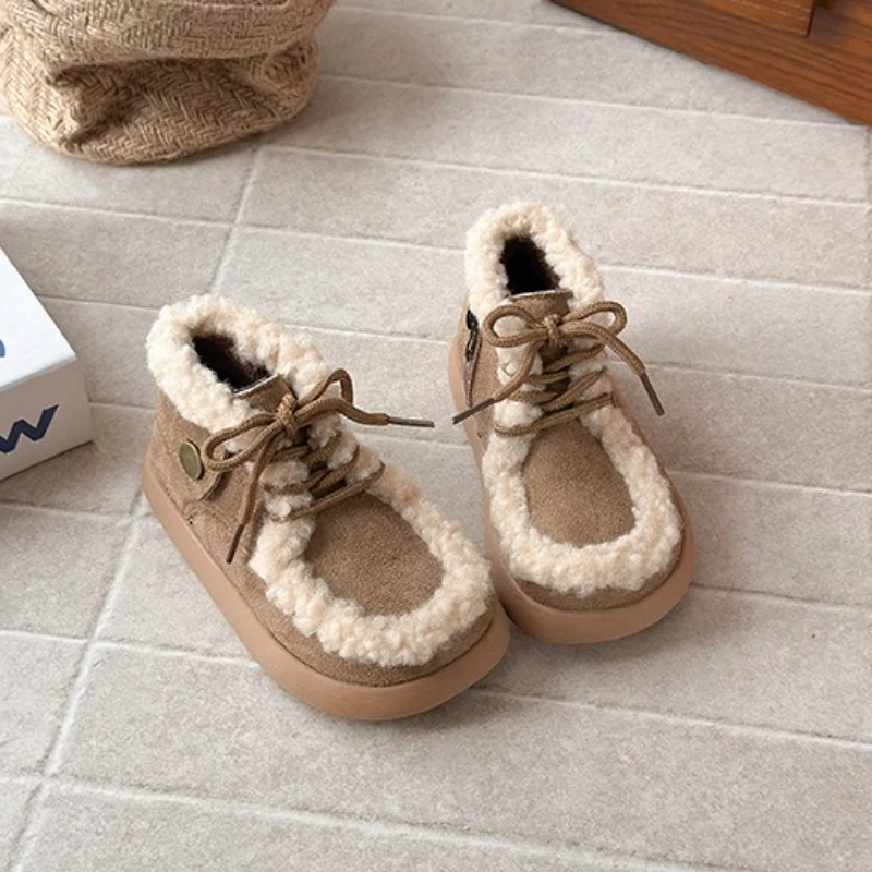 Girls Winter Casual Short Boots Soft Anti Slip Shoes